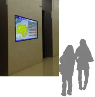 エレベーターホールの設置例